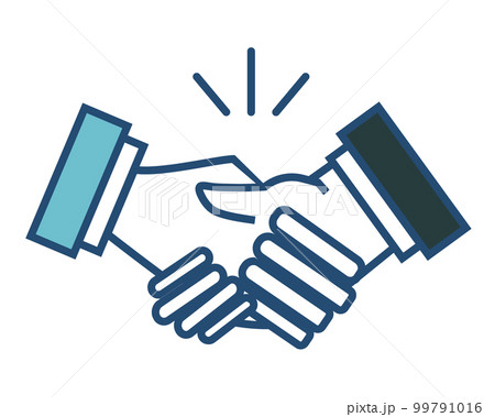 握手をするビジネスマン。契約 締結 取引先 挨拶 クライアント 営業 99791016