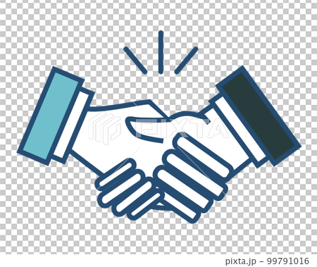 握手をするビジネスマン。契約 締結 取引先 挨拶 クライアント 営業 99791016