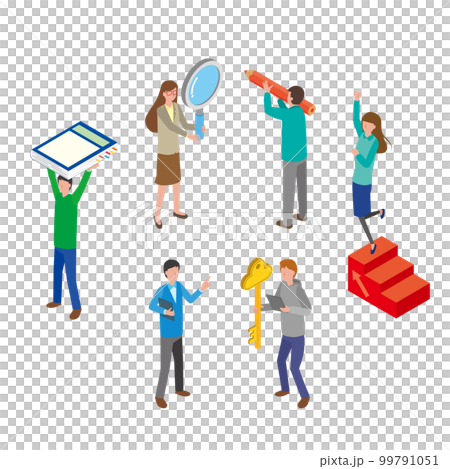 スキルアップや学習する人々のイメージイラスト 99791051