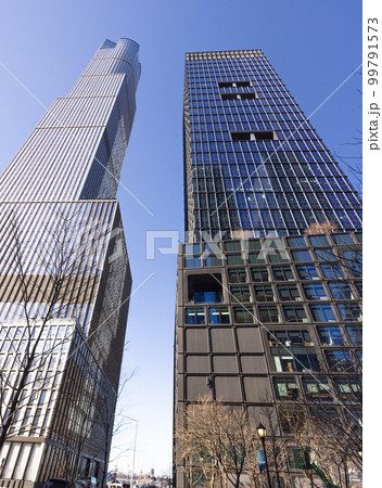 The high rise office buildings at Hudson Yards - skyscrapers in Manhattan - travel photography 99791573