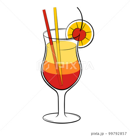 Sex on the beach or tequila sunrise Cocktail 99792857