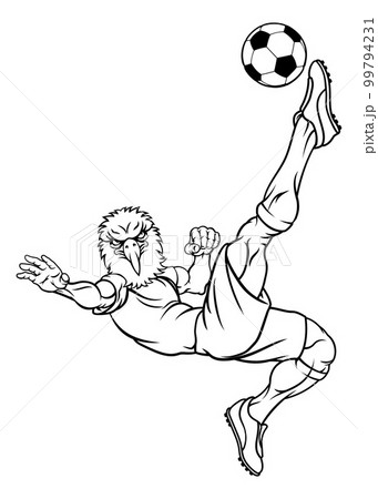 Eagle Soccer Football Player Animal Sports Mascot Eagle Soccer Football Player Animal Sports Mascot 99794231