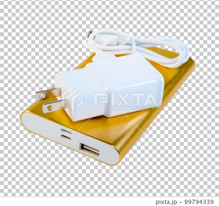 Golden powerbank isolated 99794339
