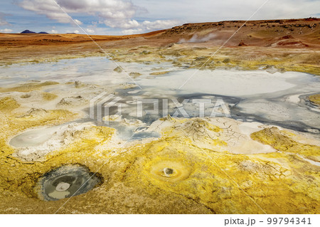 Morning Sun Geysers at the Altiplano of Potosi Region, Bolivia 99794341