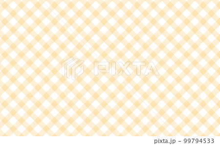 オレンジ色の手描き風ななめのチェック柄背景イラスト 99794533