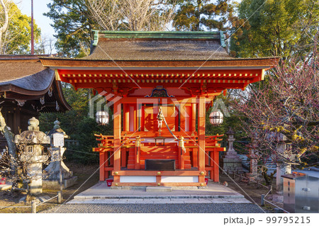 北野天満宮 摂社 地主神社 早春の季節(京都市上京区馬喰町) 北野天満宮 摂社 地主神社 早春の季節(京都市上京区馬喰町) 99795215