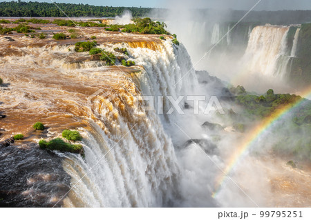 Iguacu falls on Argentina Side from southern Brazil side, South America 99795251