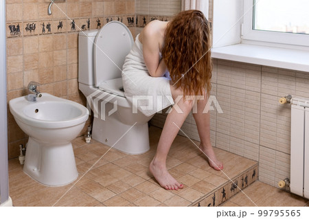 young girls on toilet Little asian girl sitting on the flush toilet in the white bathroom and  learning how to use the toilet by yourself, Teaching Your Child for  Parents, KidsHealth Concept , Slow Motion footage