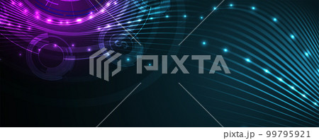 Quantum processing. Deep learning artificial intelligence. Future new technology  for business or science presentation 99795921