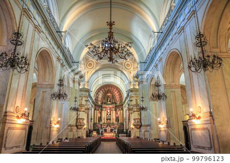 Inside Montevideo Metropolitan Cathedral with ornate interior, Uruguay 99796123
