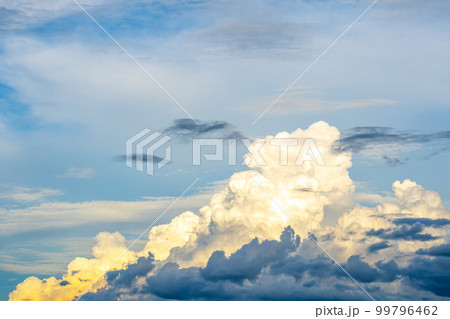 clouds and blue sunny sky, white clouds over blue sky, Aerial view, nature blue sky white cleat weather. clouds and blue sunny sky, white clouds over blue sky, Aerial view, nature blue sky white cleat weather. 99796462