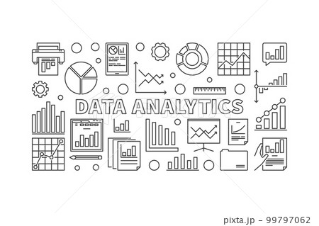 Data analytics concept vector line illustration 99797062