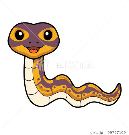 Cute banana ball python snake cartoon Cute banana ball python snake cartoon 99797109