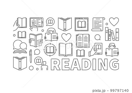 Reading modern vector illustration Reading modern vector illustration 99797140