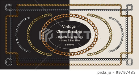 Classic metallic chain pattern brushes Classic metallic chain pattern brushes 99797435