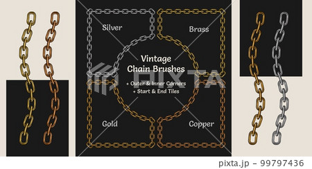 Metallic classic chain pattern brushes Metallic classic chain pattern brushes 99797436