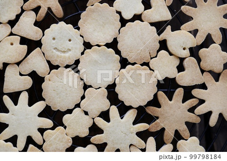 色んな形の米粉の型抜きクッキー グルテンフリーのお菓子 色んな形の米粉の型抜きクッキー グルテンフリーのお菓子 99798184