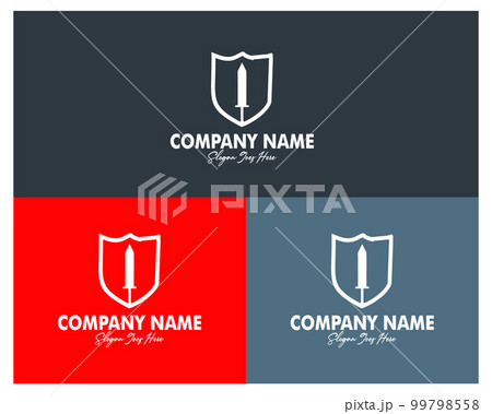 sword and shield logo set. premium vector design. appear with several color choices. Best for logo, badge, emblem, icon, design sticker, industry. available in eps 10. 99798558