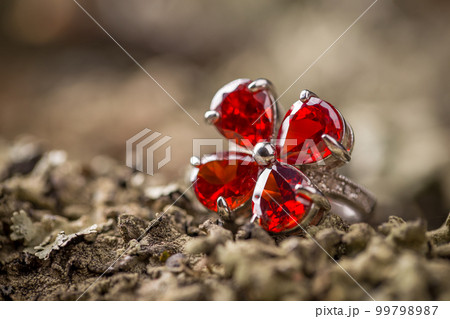 Ring with red gemstone 99798987