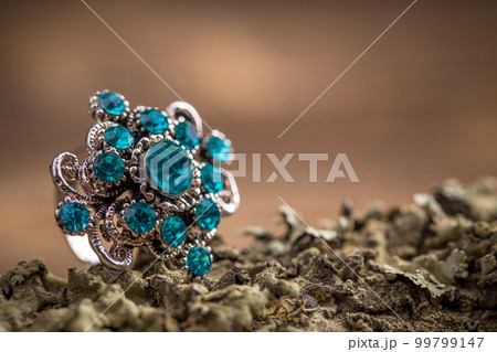 Ring with blue stones 99799147