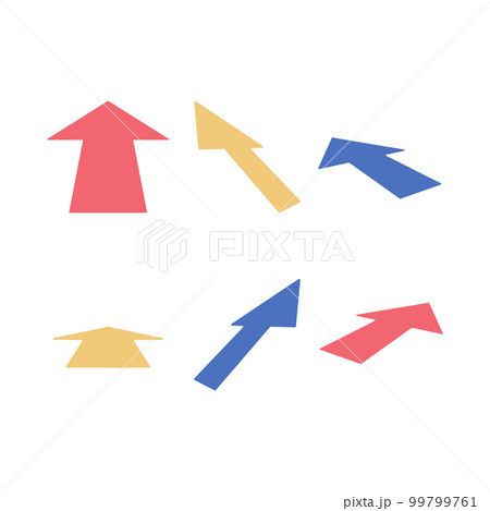 奥行き　矢印 99799761