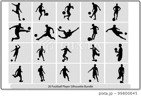 A set of vector set of football, soccer players,Soccer players, group of footballers. 99800645