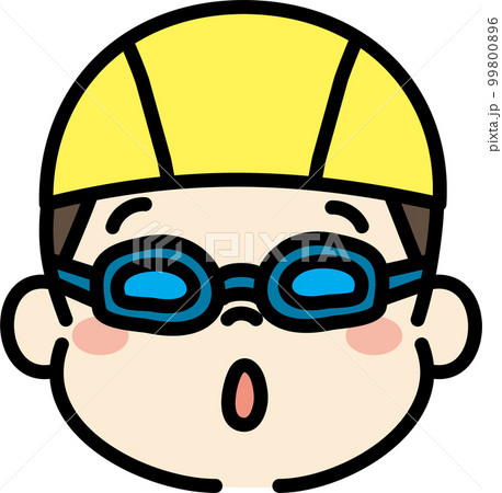 水中メガネをつけた子どものイラスト 男の子 水中メガネをつけた子どものイラスト 男の子 99800896