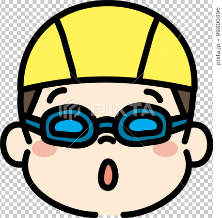 水中メガネをつけた子どものイラスト 男の子 水中メガネをつけた子どものイラスト 男の子 99800896