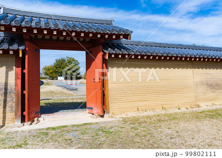 奈良県奈良市　平城京跡　復元推定宮内省　 99802111