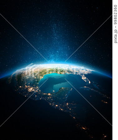 America - Caribbean at night 99802360