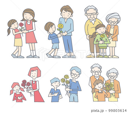 母の日、父の日、敬老の日 99803614