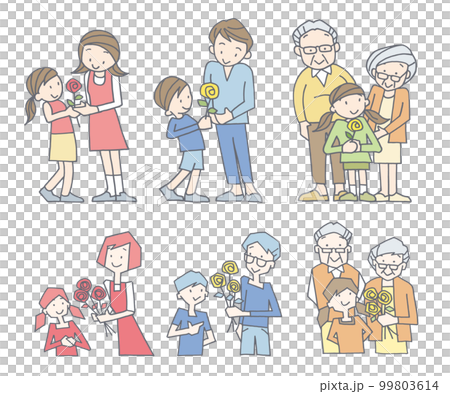 母の日、父の日、敬老の日 99803614