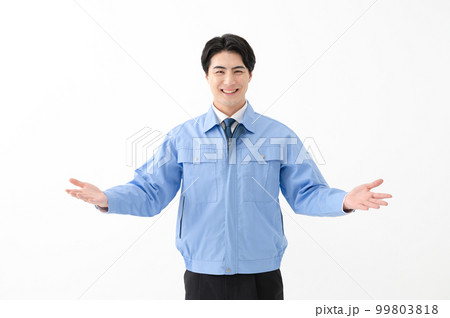 作業着の男性　歓迎 99803818