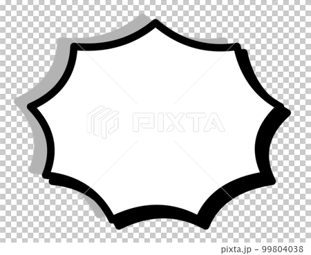 ビックリしているフキダシ　影あり 99804038