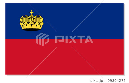 Flag of Liechtenstein. National symbol in official colors. Template icon. Abstract vector background Flag of Liechtenstein. National symbol in official colors. Template icon. Abstract vector background 99804275