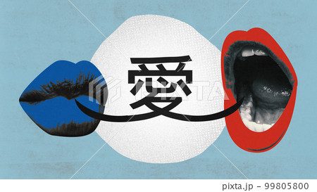 Contemporary art collage. Concept of education, studying foreign languages, social media, influencer, popularity, modern lifestyle and ad Contemporary art collage. Concept of education, studying foreign languages, social media, influencer, popularity, modern lifestyle and ad 99805800