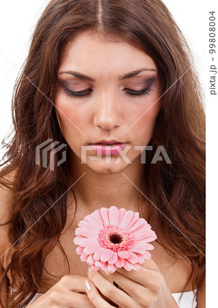 Woman with a flower 99808004