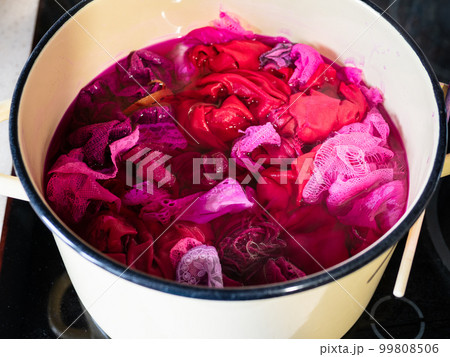 acid dyeing of various fabrics on stove at home 99808506