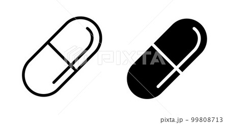 Illustration Vector Graphic of Capsule icon 99808713