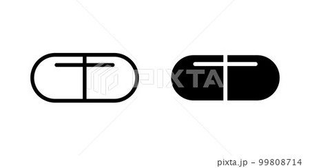 Illustration Vector Graphic of Capsule icon 99808714