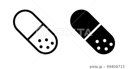 Illustration Vector Graphic of Capsule icon 99808715