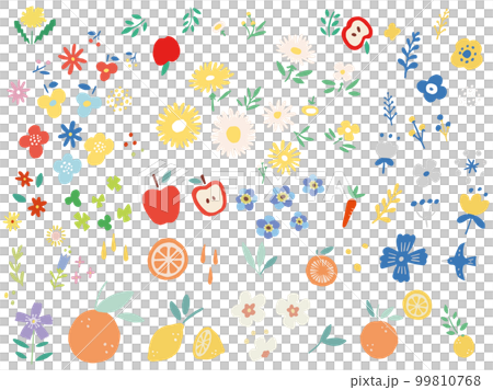 花卉和水果的插圖(北歐,蘋果,三葉草,圖案,橙子,檸檬) 花卉和水果的插圖(北歐,蘋果,三葉草,圖案,橙子,檸檬) 99810768