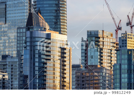 Highrise Residential and Commercial Buildings in Modern Downtown City. Vancouver 99812249