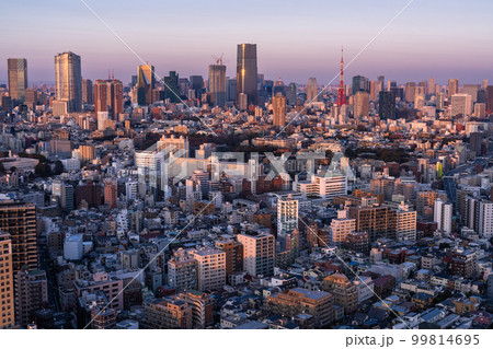 《東京都》東京夕景・マジックアワー 99814695