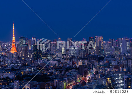 《東京都》東京夜景・トワイライトブルー 《東京都》東京夜景・トワイライトブルー 99815023