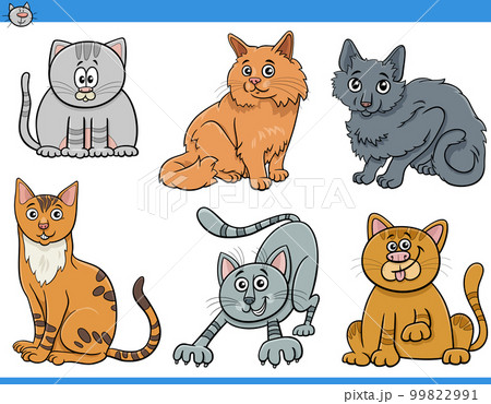cartoon cats and kittens comic characters set 99822991