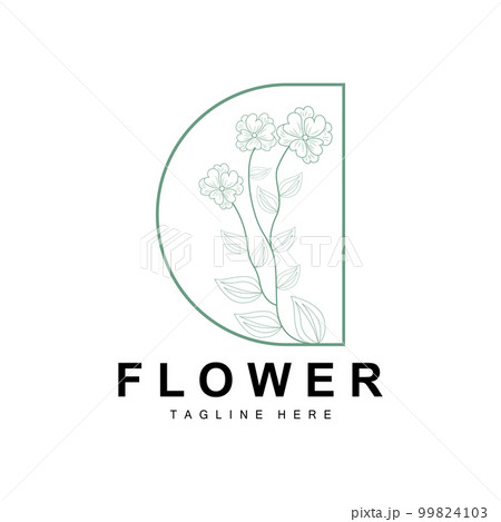 Floral Logo, Leaves And Flowers Botanical Garden Vector, Floral Design Of Life 99824103