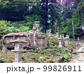山形県・亀岡文殊堂(大聖寺)の参道 99826911