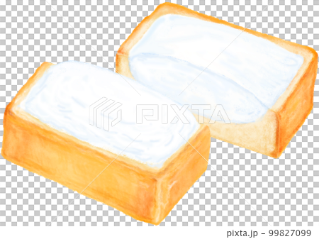 クリームボックス_福島県ご当地パン_二つに切った状態 99827099