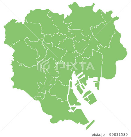 分割できる東京23区の地図